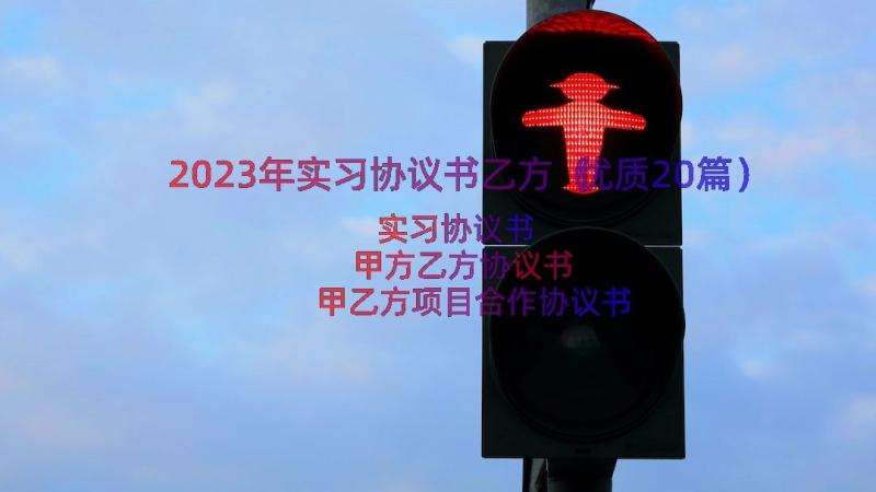 2023年实习协议书乙方（优质20篇）