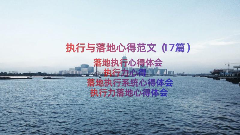 执行与落地心得范文（17篇）