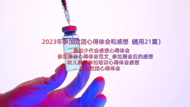 2023年参加党团心得体会和感想（通用21篇）