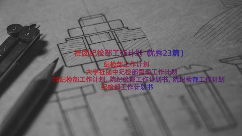 社团纪检部工作计划（优秀23篇）