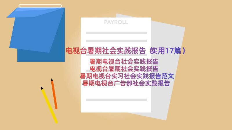 电视台暑期社会实践报告（实用17篇）