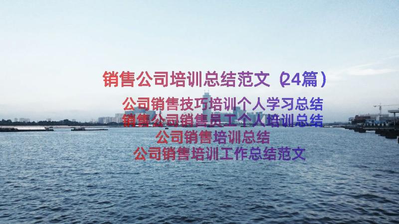 销售公司培训总结范文（24篇）