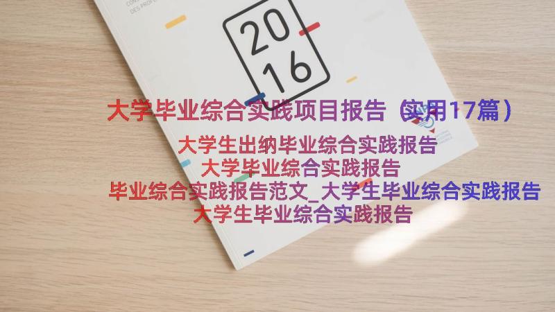 大学毕业综合实践项目报告（实用17篇）