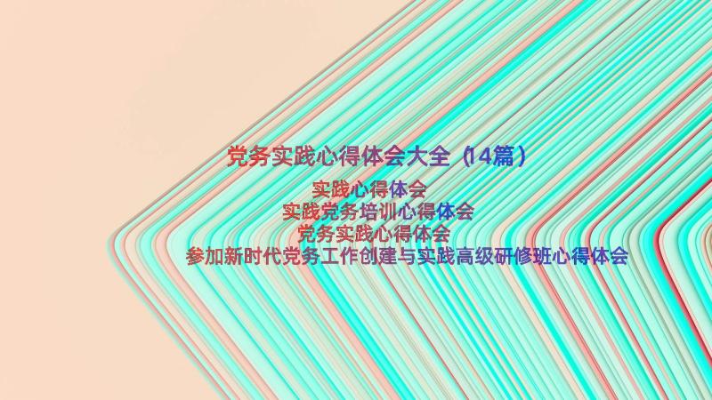 党务实践心得体会大全（14篇）