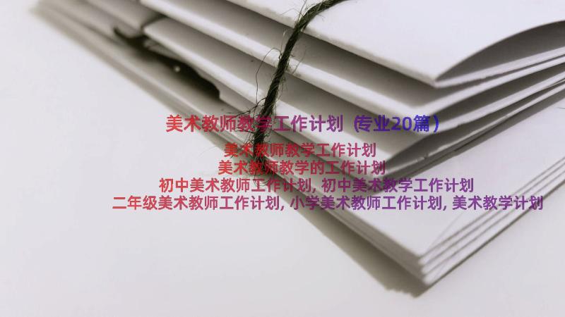 美术教师教学工作计划（专业20篇）