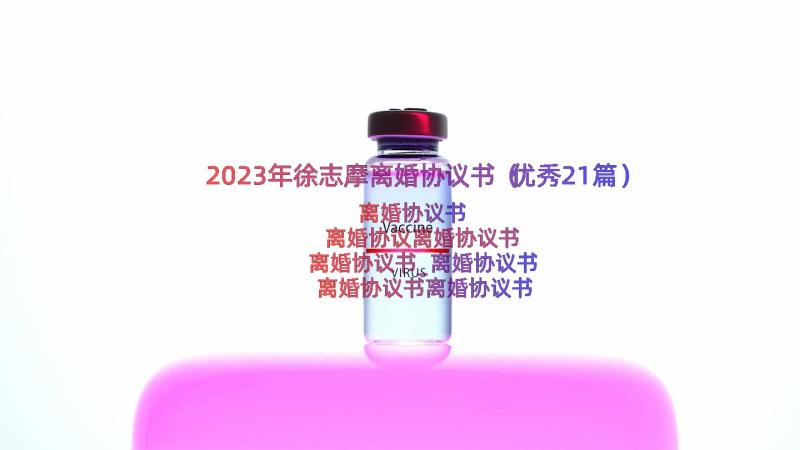 2023年徐志摩离婚协议书（优秀21篇）