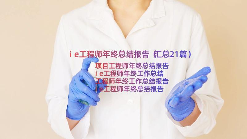 ie工程师年终总结报告（汇总21篇）