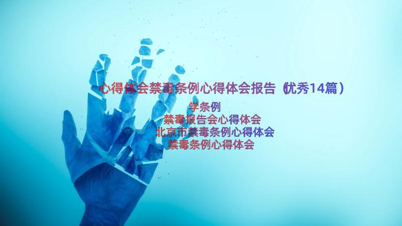 心得体会禁毒条例心得体会报告（优秀14篇）