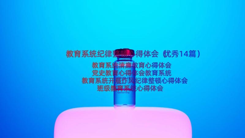 教育系统纪律整顿心得体会（优秀14篇）