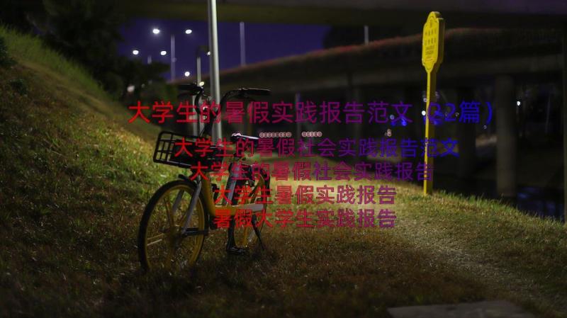 大学生的暑假实践报告范文（22篇）