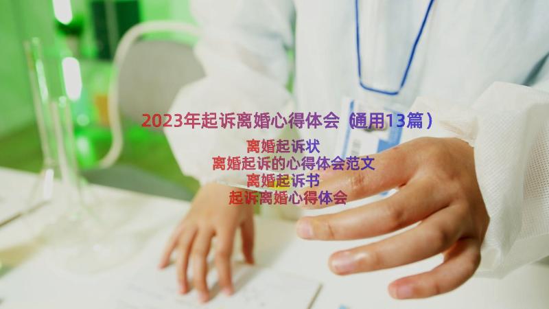 2023年起诉离婚心得体会（通用13篇）