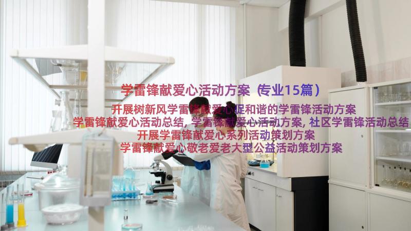 学雷锋献爱心活动方案（专业15篇）