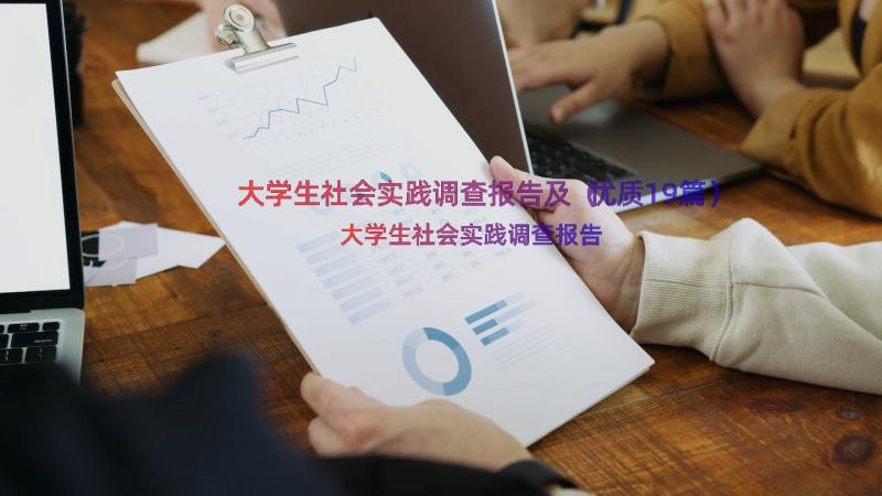 大学生社会实践调查报告及（优质19篇）