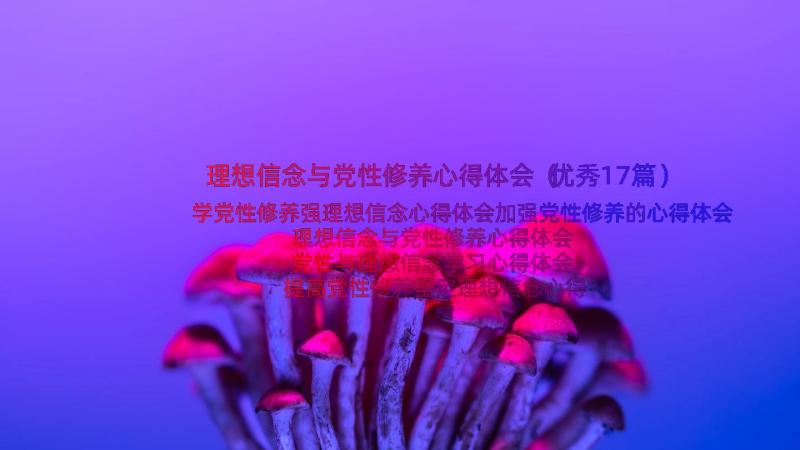 理想信念与党性修养心得体会（优秀17篇）