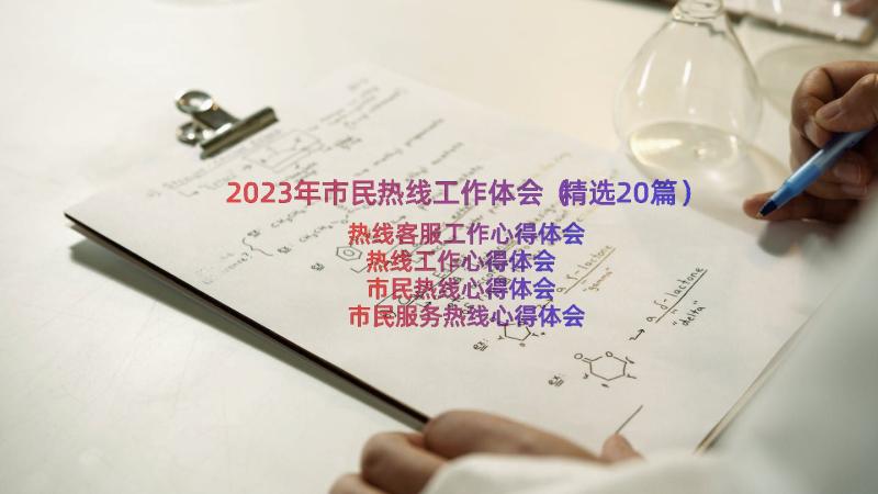 2023年市民热线工作体会（精选20篇）