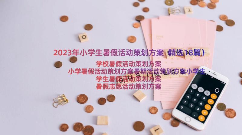 2023年小学生暑假活动策划方案（精选18篇）