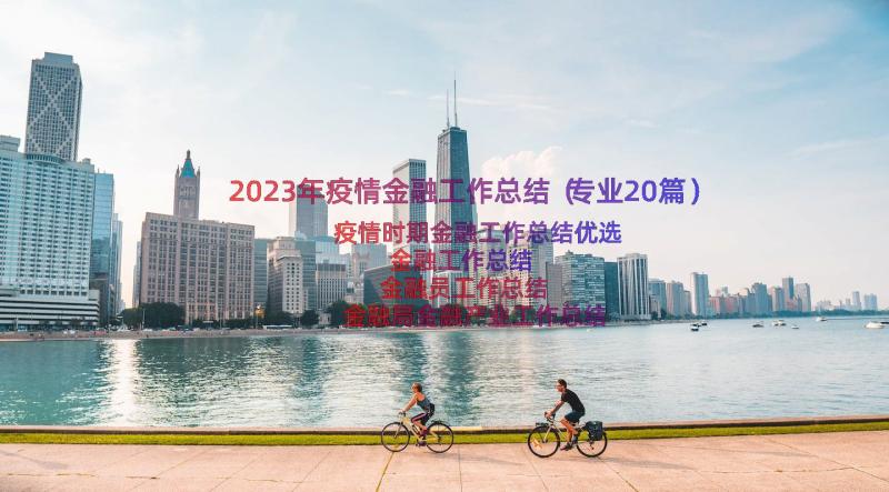 2023年疫情金融工作总结（专业20篇）