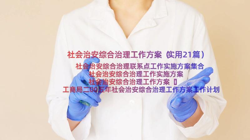 社会治安综合治理工作方案（实用21篇）