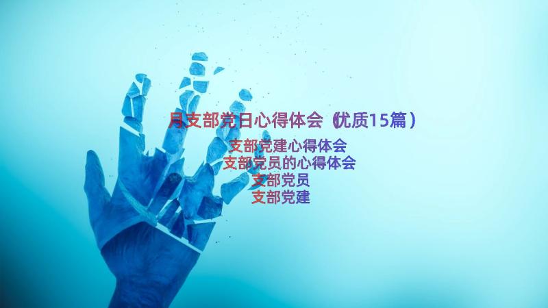 月支部党日心得体会（优质15篇）