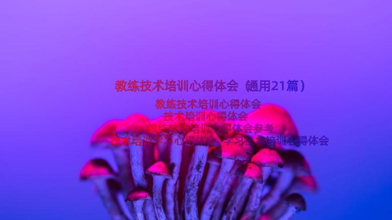 教练技术培训心得体会（通用21篇）