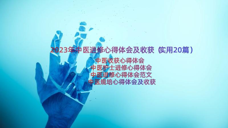 2023年中医进修心得体会及收获（实用20篇）