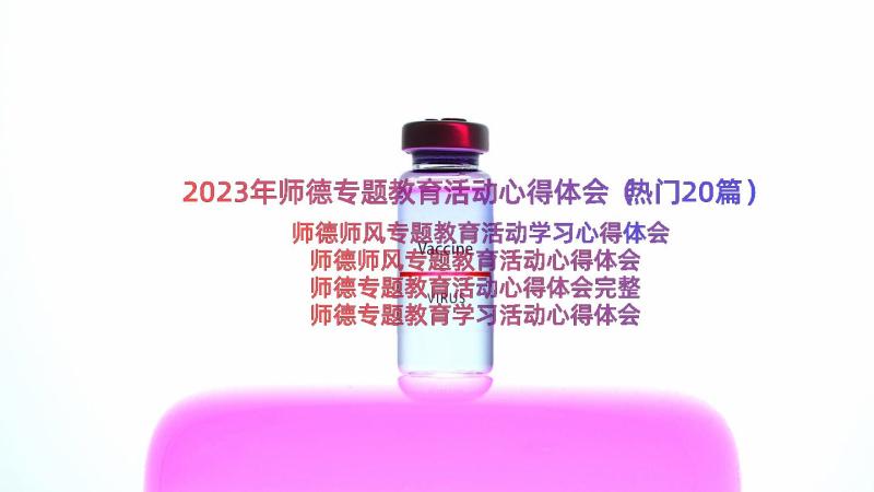 2023年师德专题教育活动心得体会（热门20篇）