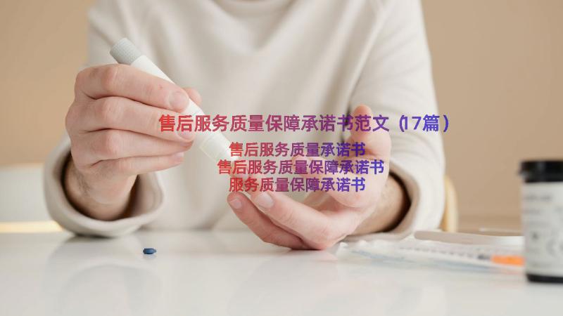 售后服务质量保障承诺书范文（17篇）