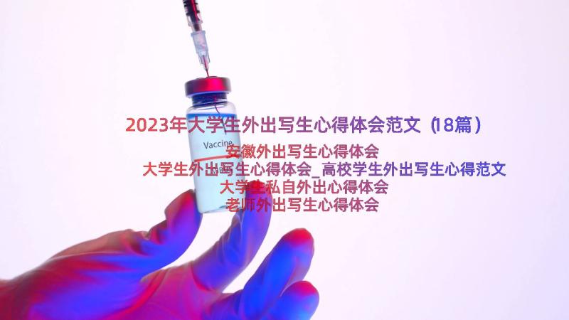 2023年大学生外出写生心得体会范文（18篇）