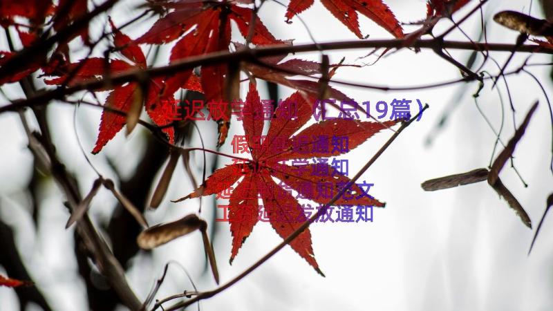 延迟放学通知（汇总19篇）