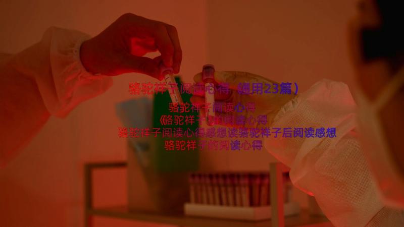 骆驼祥子阅读心得（通用23篇）