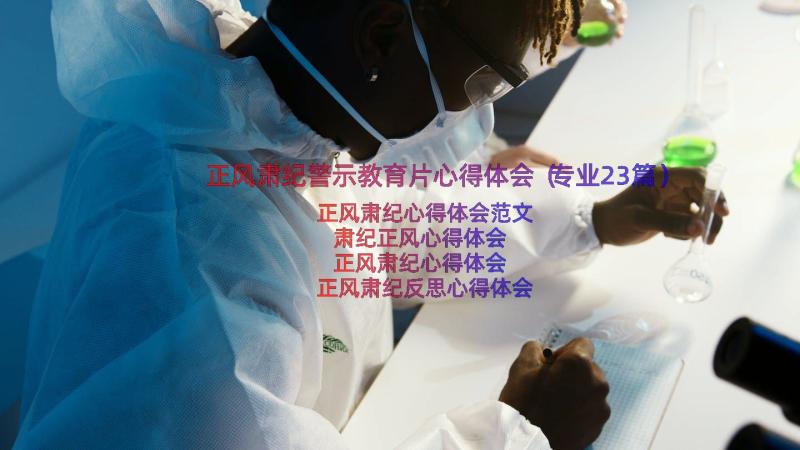 正风肃纪警示教育片心得体会（专业23篇）