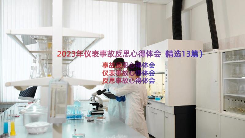 2023年仪表事故反思心得体会（精选13篇）