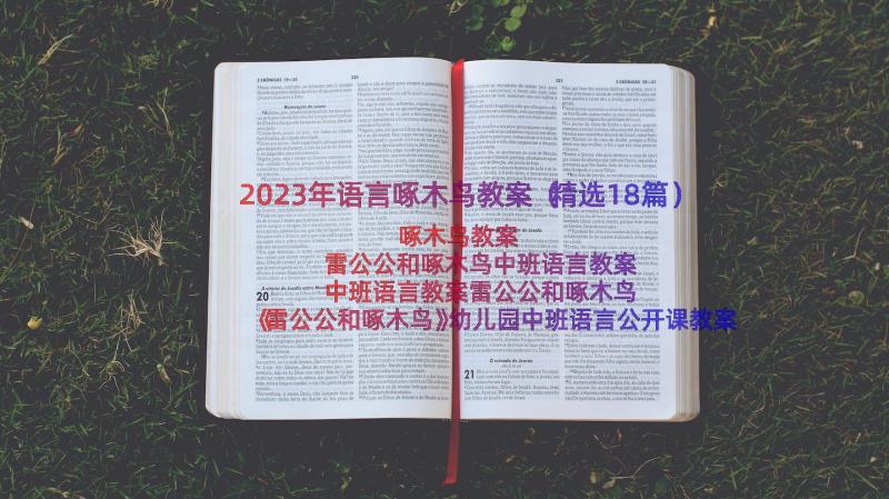 2023年语言啄木鸟教案（精选18篇）