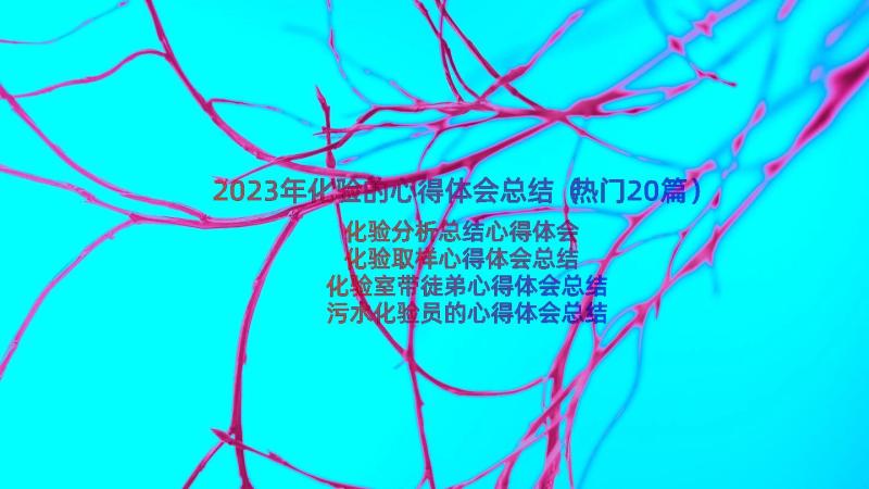 2023年化验的心得体会总结（热门20篇）