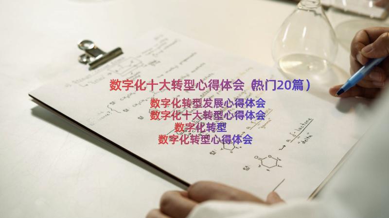 数字化十大转型心得体会（热门20篇）