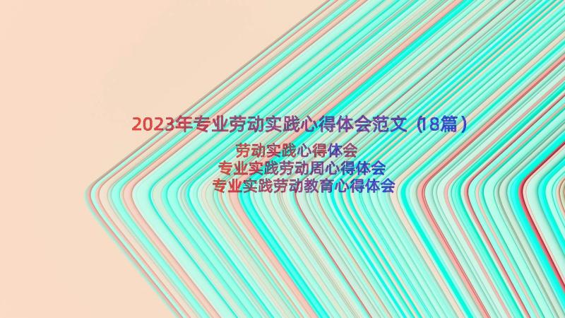 2023年专业劳动实践心得体会范文（18篇）