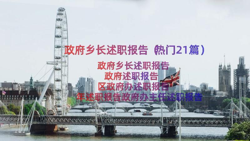 政府乡长述职报告（热门21篇）