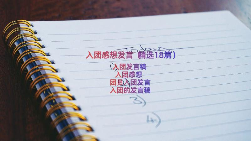 入团感想发言（精选18篇）