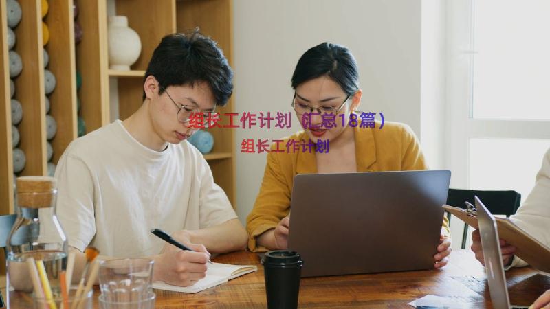 组长工作计划（汇总18篇）