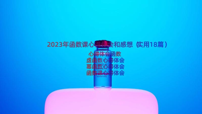 2023年函数课心得体会和感想（实用18篇）