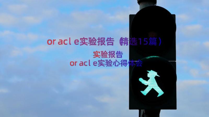 oracle实验报告（精选15篇）