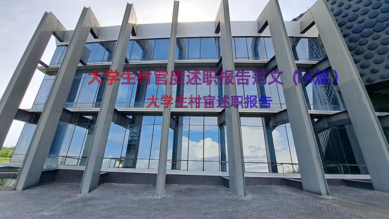 大学生村官度述职报告范文（14篇）