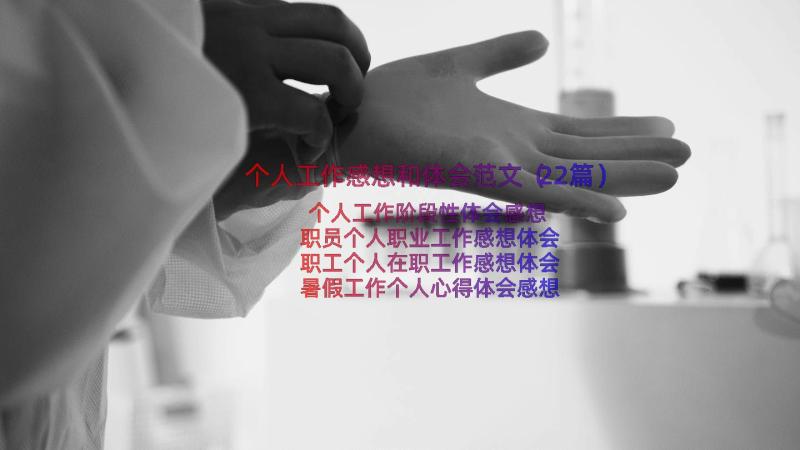 个人工作感想和体会范文（22篇）