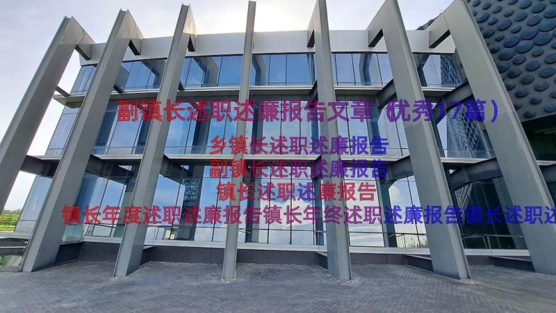 副镇长述职述廉报告文章（优秀17篇）