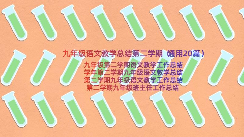 九年级语文教学总结第二学期（通用20篇）