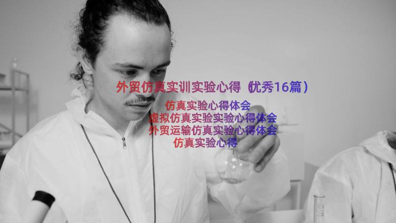 外贸仿真实训实验心得（优秀16篇）