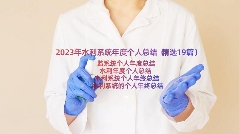 2023年水利系统年度个人总结（精选19篇）