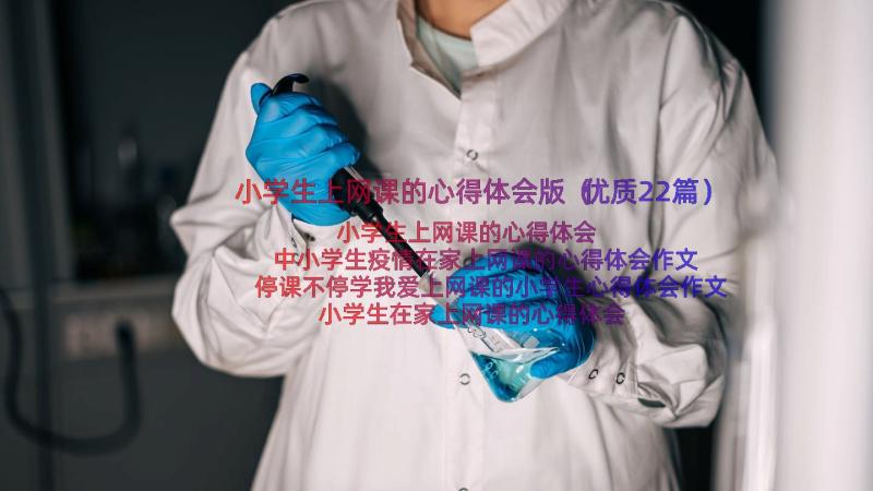 小学生上网课的心得体会版（优质22篇）