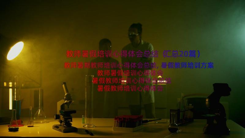 教师暑假培训心得体会总结（汇总20篇）