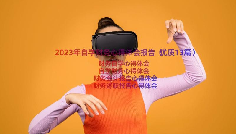 2023年自学财务心得体会报告（优质13篇）